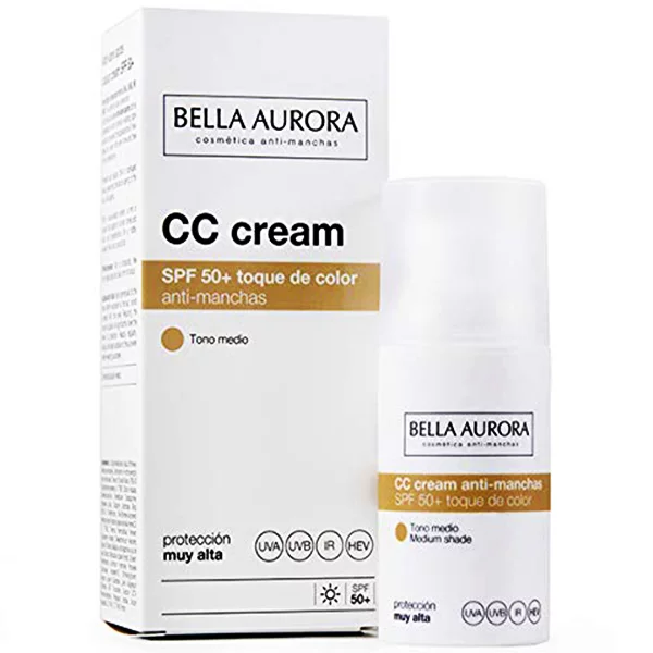 Bella Aurora Crema Facial con Color y Protección Solar 50